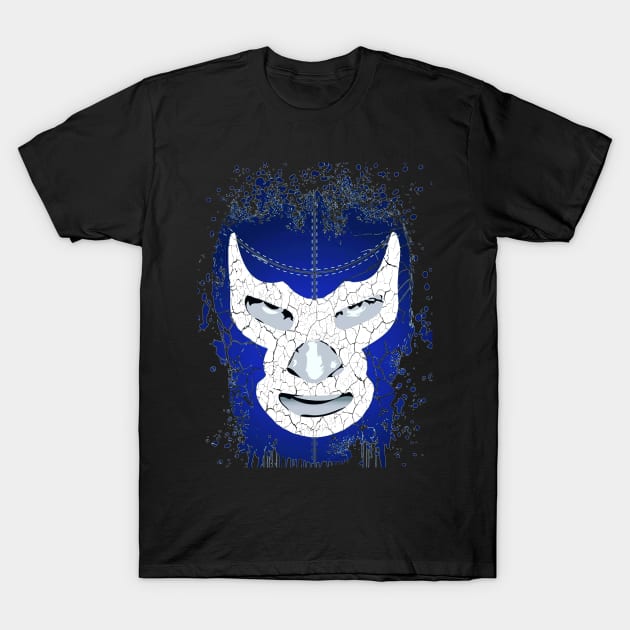 Feel-Ink Blue Demon Lucha Libre Mexican Wrestler Legend T-Shirt by FeelInksense